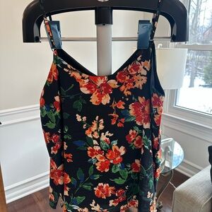 Floral Black Camisole Top